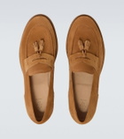 Eleventy Tasseled suede penny loafers