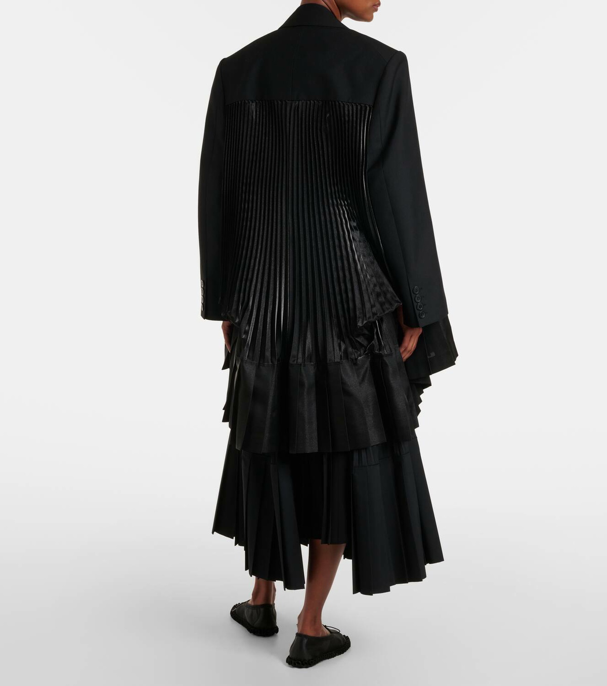 Junya Watanabe Pleated wool blazer dress