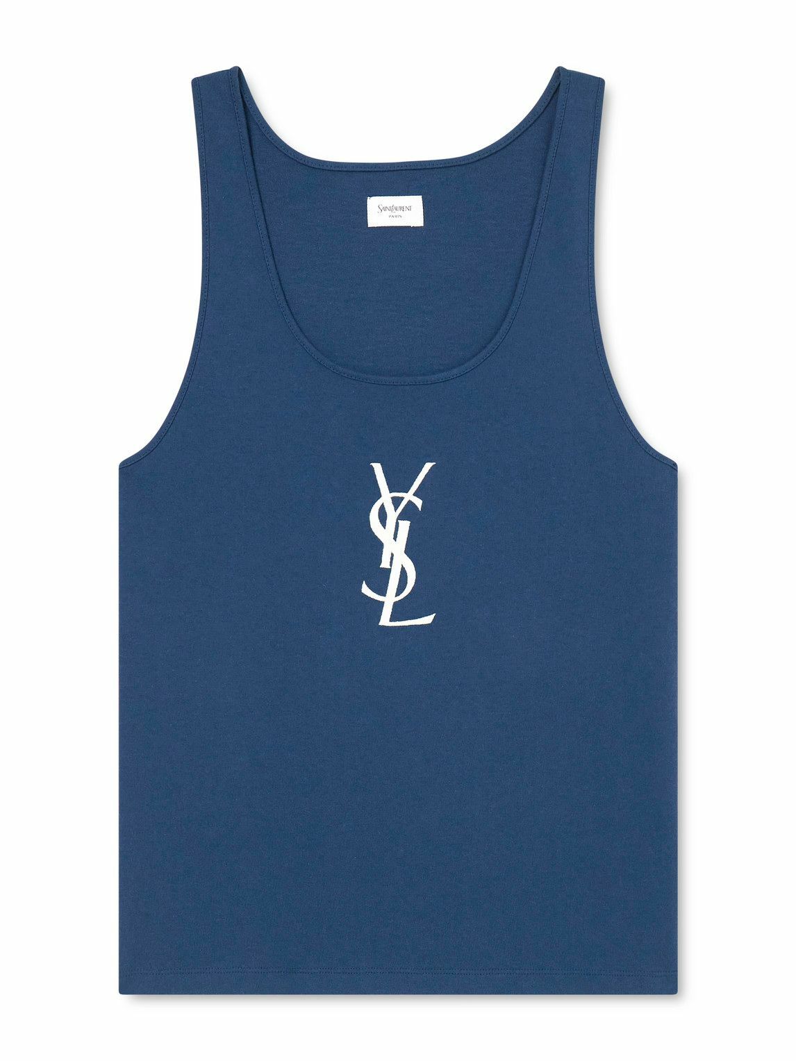 SAINT LAURENT ブラック 星刺繍 タンクトップ CASSANDRE TANK TOP in Black | Saint Laurent | YSL EN-EN