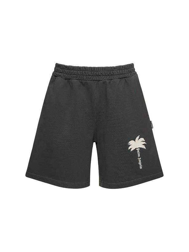 Photo: PALM ANGELS - The Palm Cotton Sweat Shorts