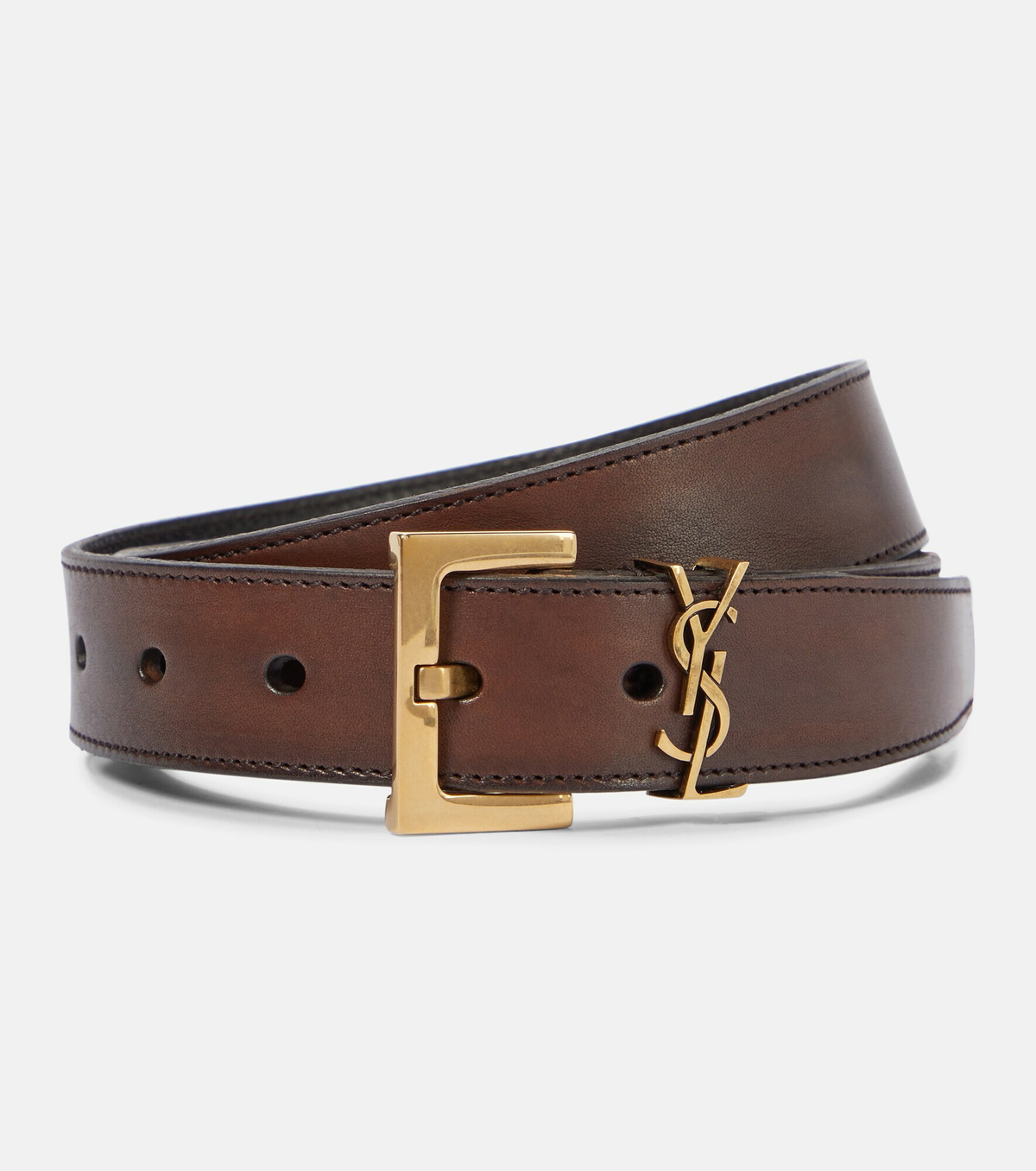 Saint Laurent - Monogram leather belt Saint Laurent