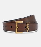 Saint Laurent - Monogram leather belt
