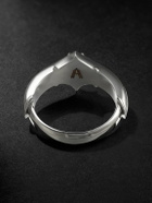 Alex Moss New York - Saber 14-Karat White Gold Ruby Ring - Silver