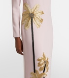 Costarellos Nevina crystal-embellished crêpe gown