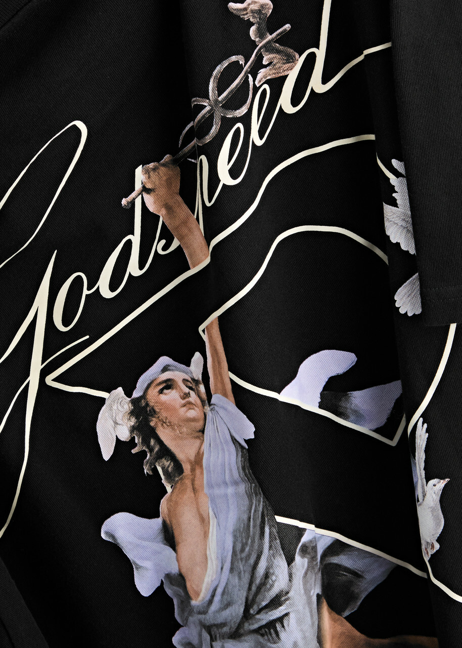 deres デレスT shirt the row ブラミンク　エルメス Represent Hermes Printed Cotton T-shirt Black Represent