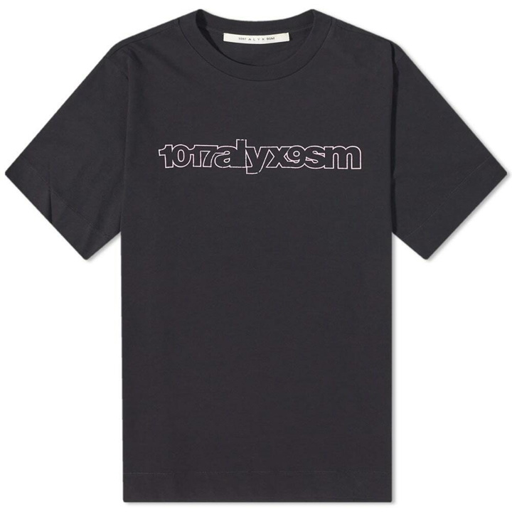 Photo: 1017 ALYX 9SM Men's Outline Logo T-Shirt in Black