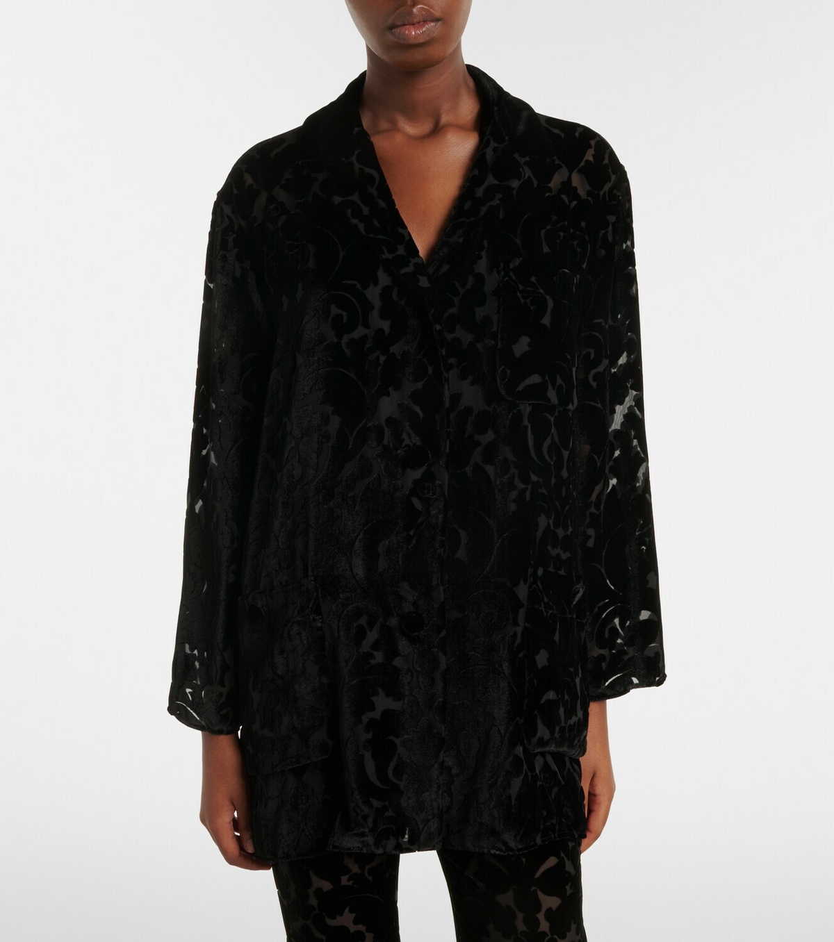 Gucci Floral devoré velour shirt