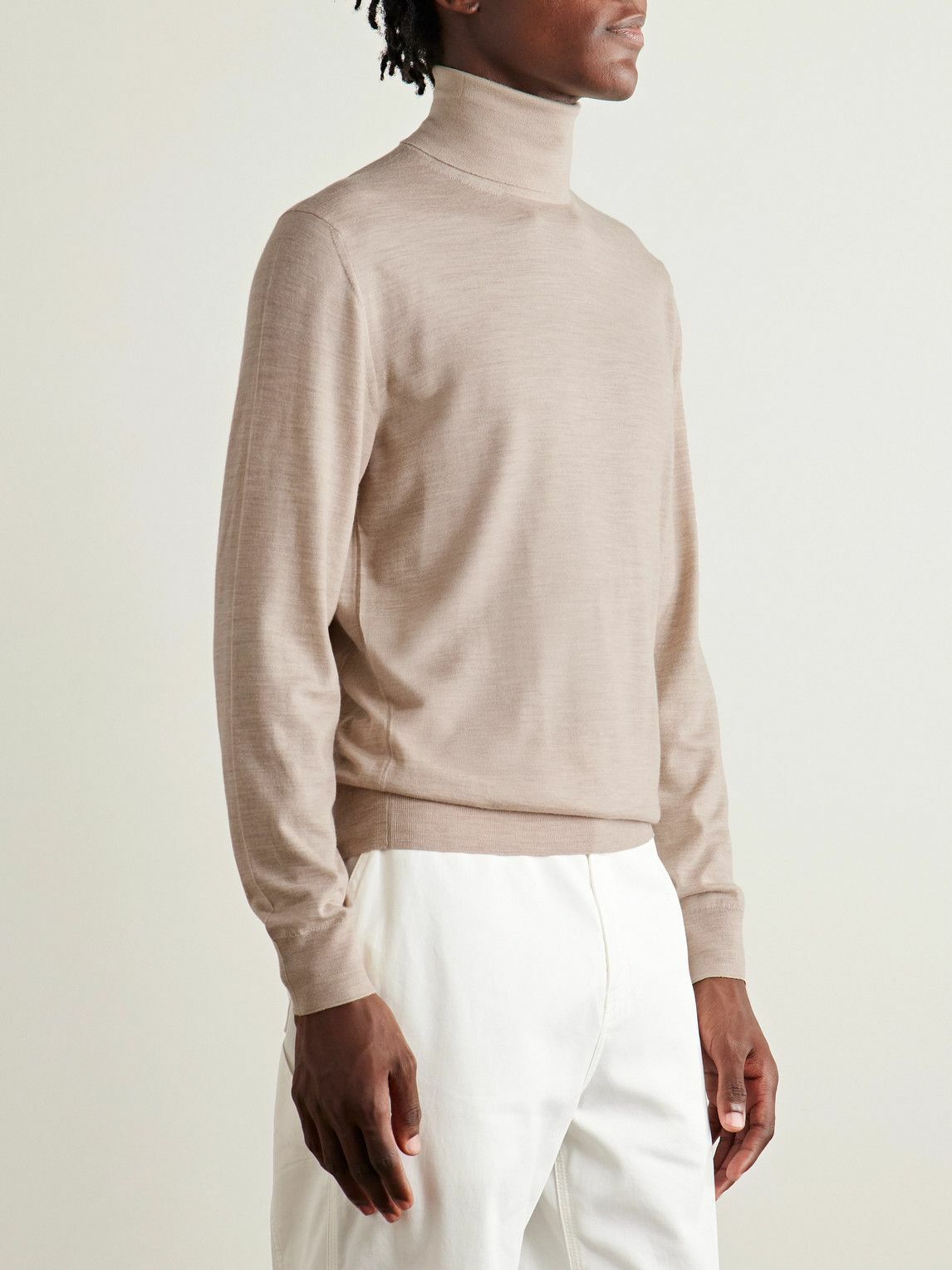 Lardini - Virgin Wool Rollneck Sweater - Neutrals