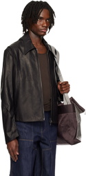 CMMAWEAR Black Batwing Leather Jacket