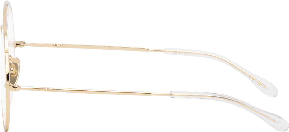 Gucci Gold Oversized Aviator Glasses
