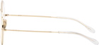 Gucci Gold Oversized Aviator Glasses
