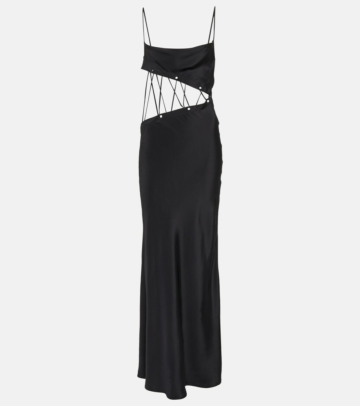 Christopher Esber - Cutout silk faille maxi dress Christopher Esber