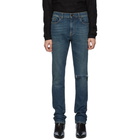 Saint Laurent Blue Vintage Skinny Low Waist Jeans