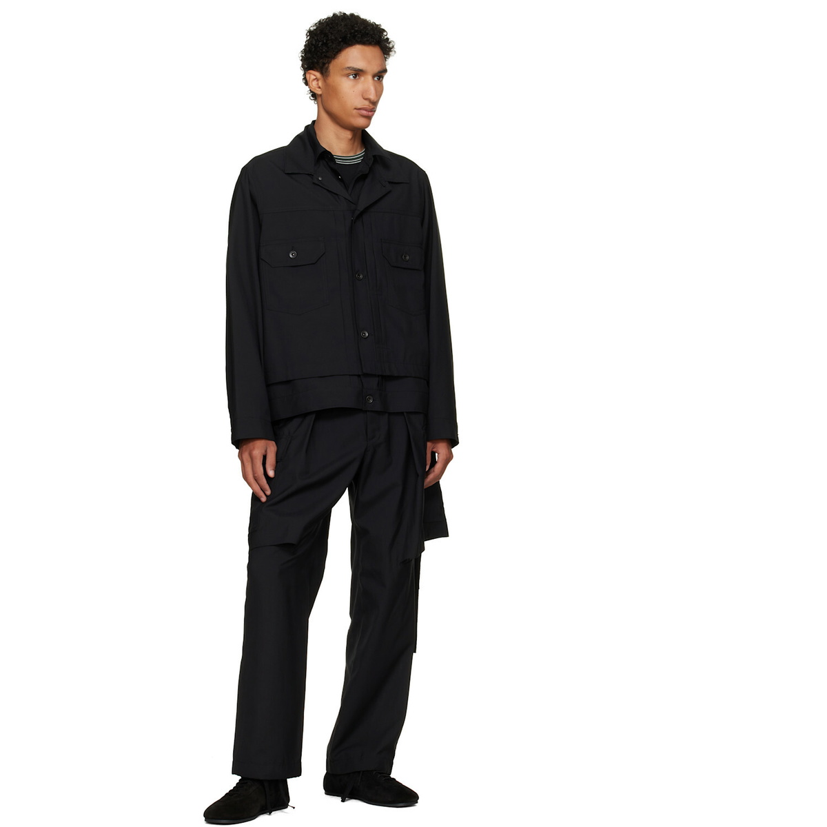 sacai Black Suiting Jacket