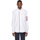 Thom Browne White Zip Front 4-Bar Shirt