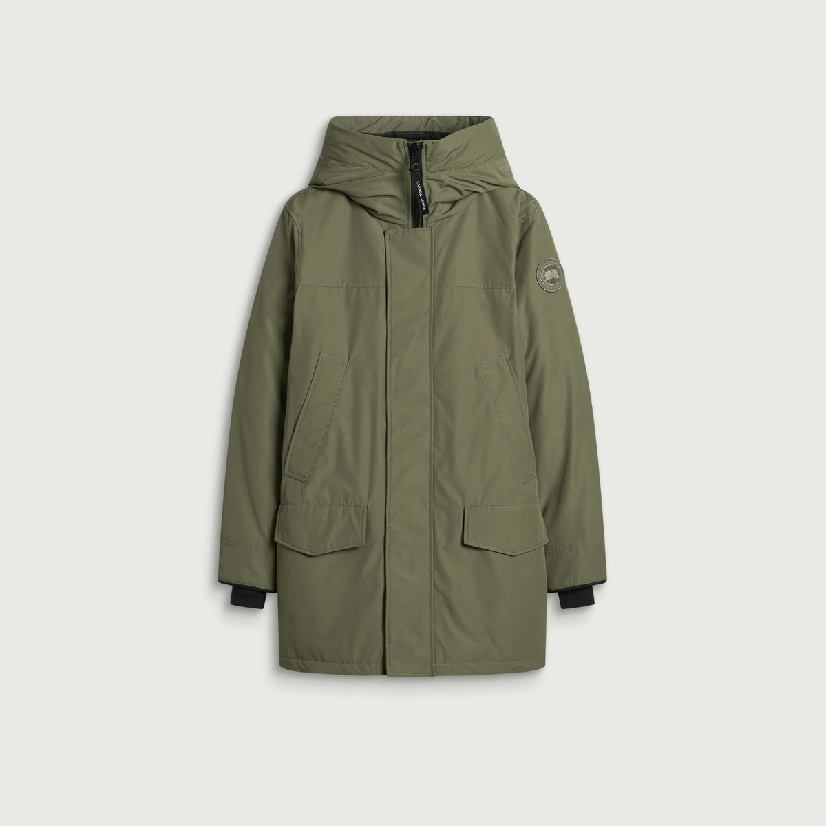 Canada Goose Men's Langford Parka Jacket Tonal Disc in Vireo Green