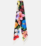 Dolce&Gabbana Floral silk twill scarf