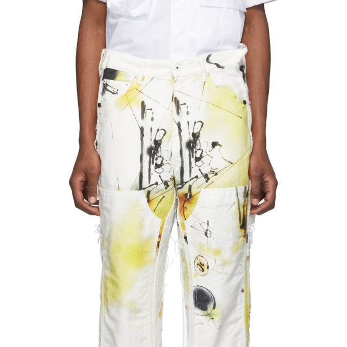 Off-White Multicolor Futura Edition Abstract Carpenter Jeans Off-White