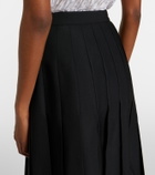 Chloé Pleated virgin wool midi skirt