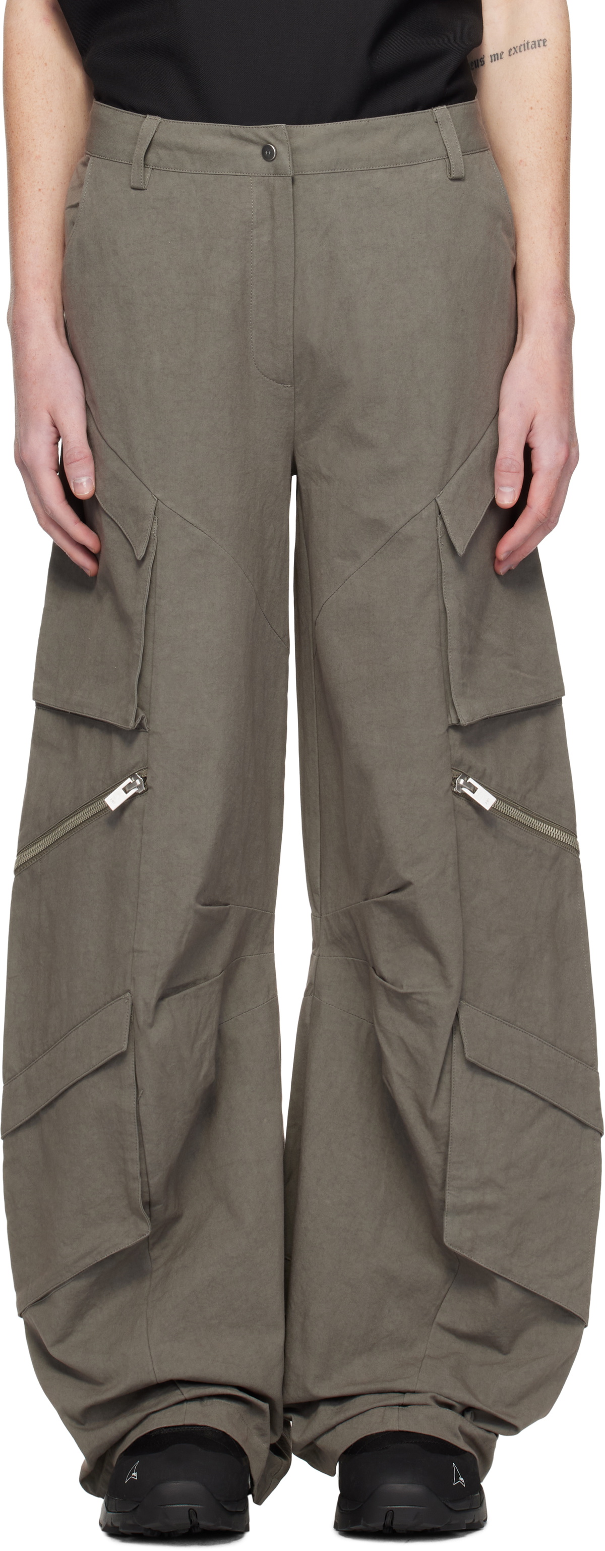 HELIOT EMIL Khaki Calyx Cargo Pants Heliot Emil