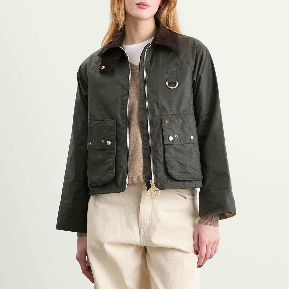 Barbour Women's Kearton Wax Jacket in Archive Olive/Ancient Tartan