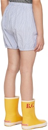 Jellymallow Kids Blue Striped Shorts
