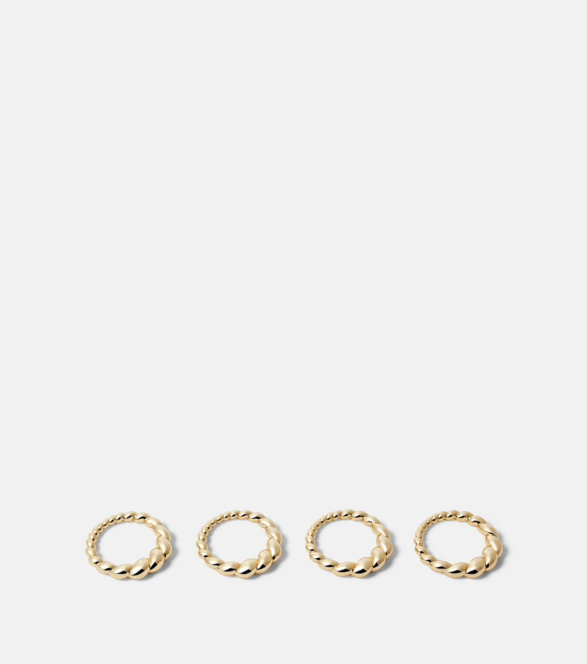 L'Objet x Jessica McCormack set of 4 knotted metal napkin rings
