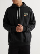 Nike - Logo-Print Cotton-Blend Jersey Hoodie - Black