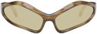 Balenciaga Tortoiseshell Fennec Oval Sunglasses