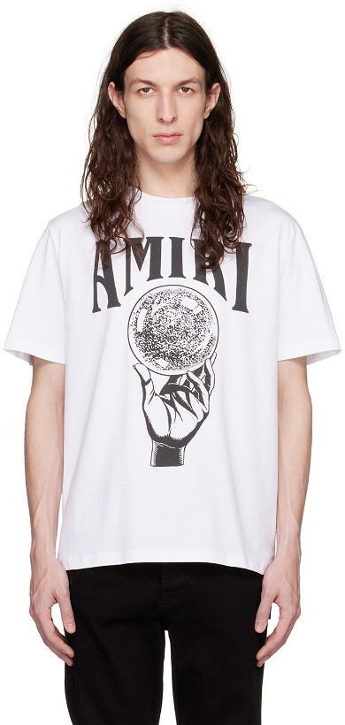 Photo: AMIRI White Crystal Ball T-Shirt