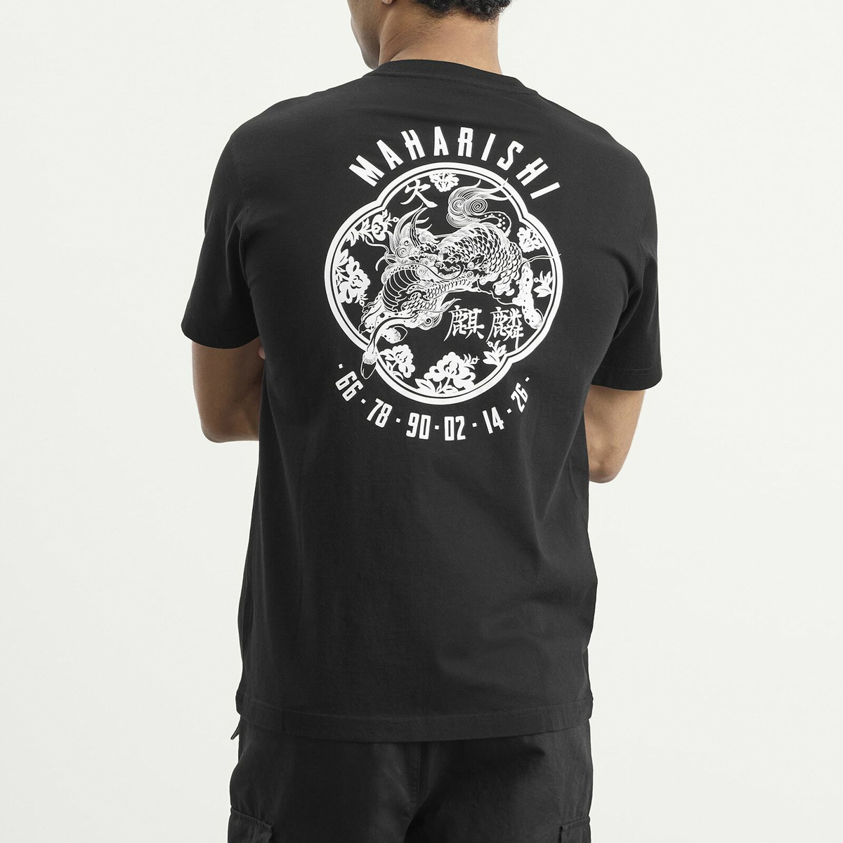 Maharishi Men's Paper Cut Kirin T-Shirt in Black