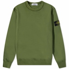 Stone Island Men's Brushed Cotton Crew Neck Sweat in Olive