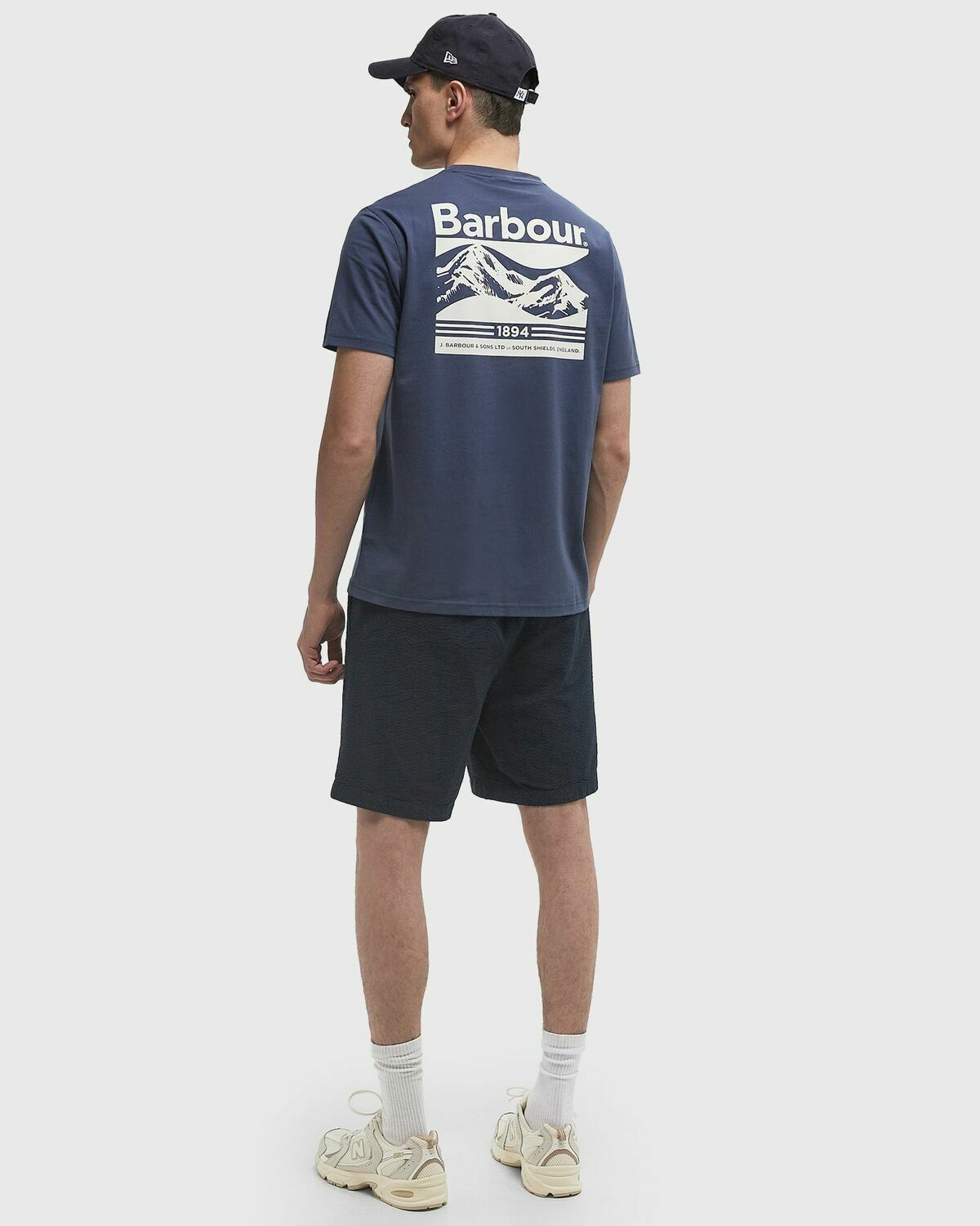 Barbour Camber Graph Tee Blue Mens Shortsleefe