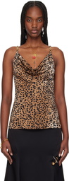 Versace Brown & Black Medusa '95 Tank Top