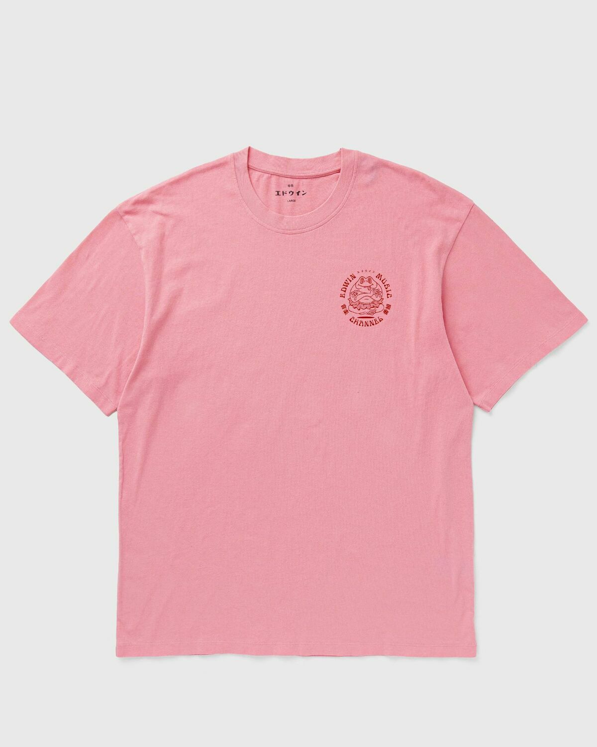 Edwin Edwin Music Channel Tee pink Mens Shortsleefe