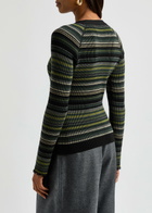3.1 Phillip Lim Reversible Striped Knitted Cardigan Black