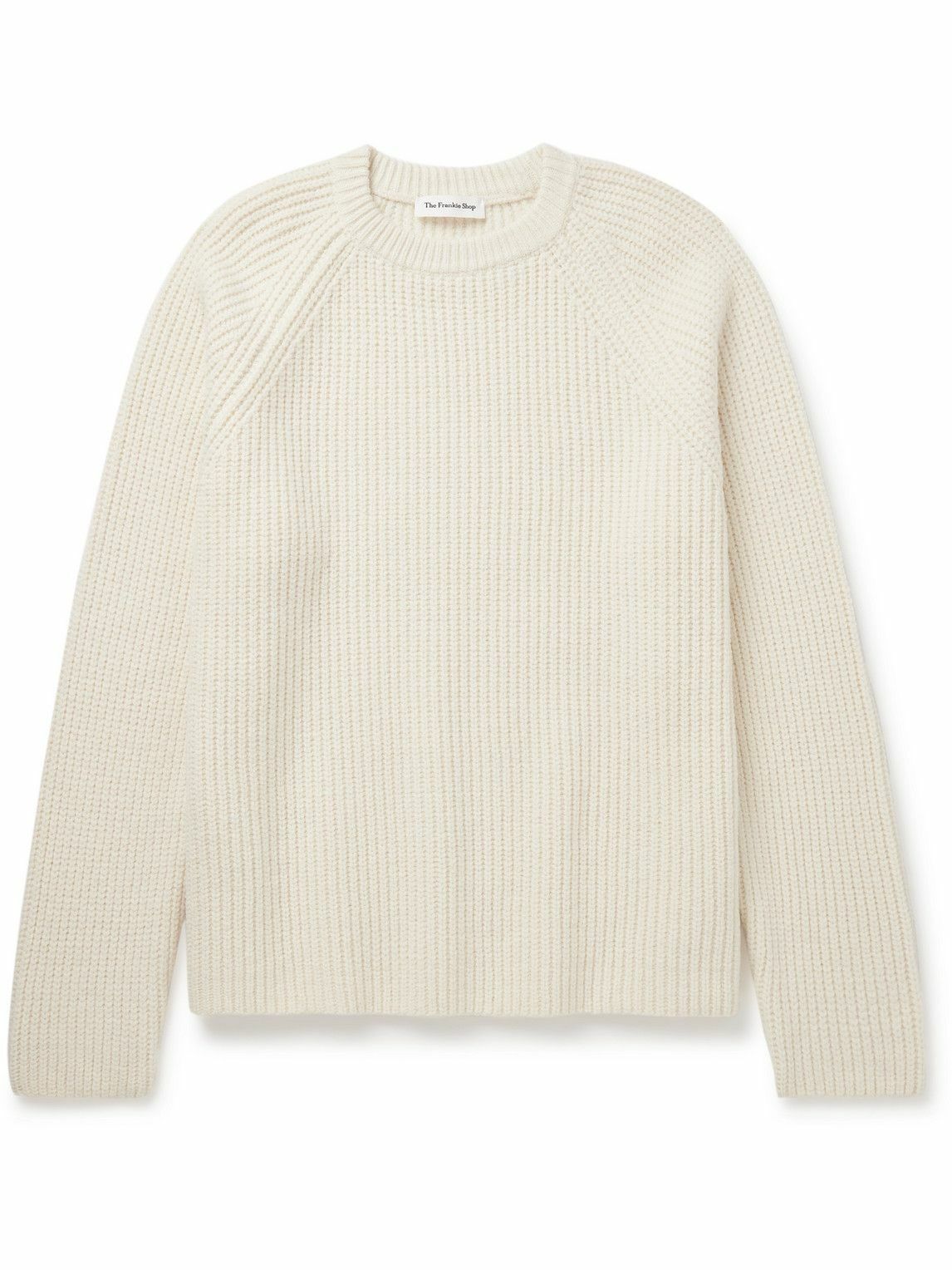The Frankie Shop - Carter Ribbed Merino Wool-Blend Sweater - Neutrals