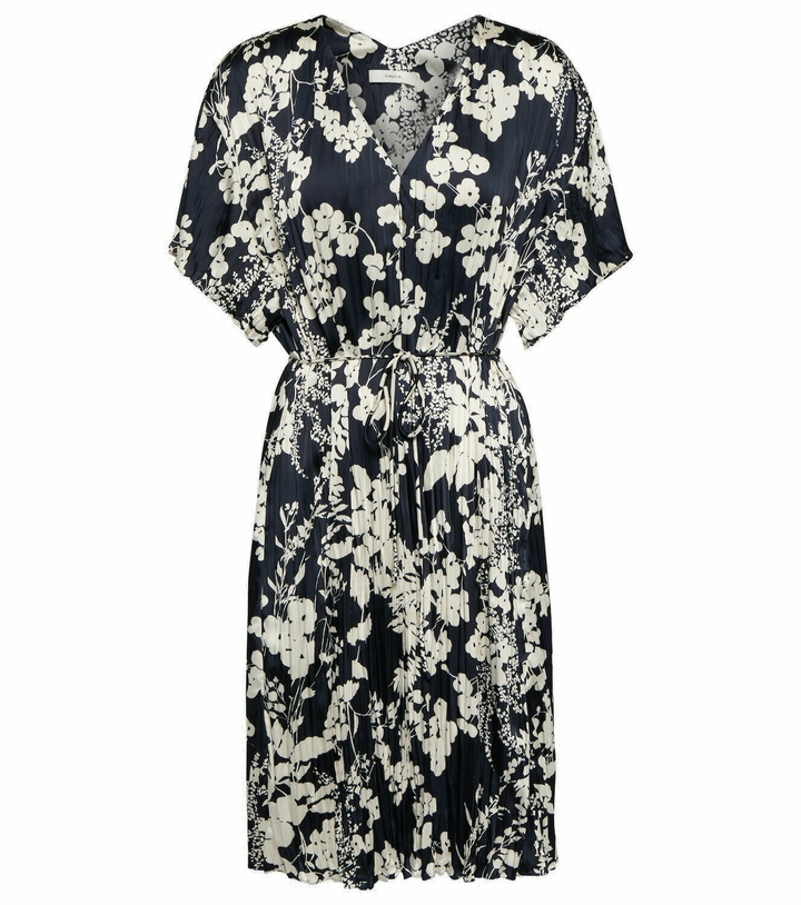 Photo: Vince V-neck floral belted minidress