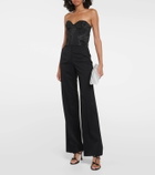 Costarellos Gabra crystal-embellished bustier top