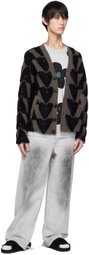 A PERSONAL NOTE 73 Gray Jacquard Cardigan