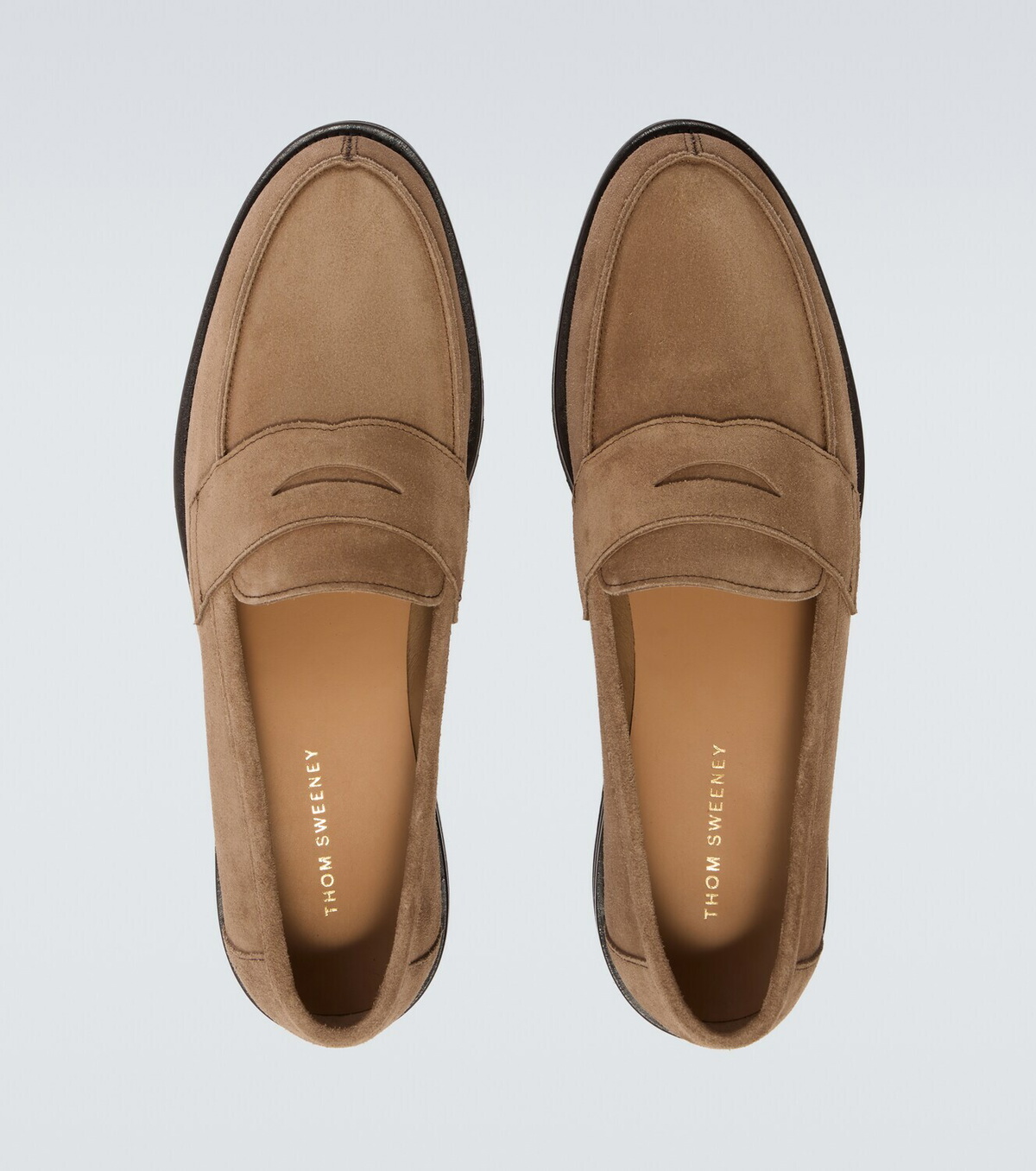 Thom Sweeney Suede penny loafers