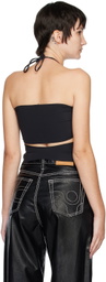 ioannes Black Tie Top Blouse