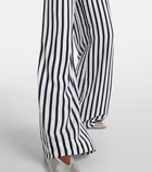 Staud Luke striped wide-leg pants