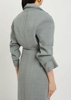 A.W.A.K.E Mode Blazer-effect Woven Bodysuit Grey