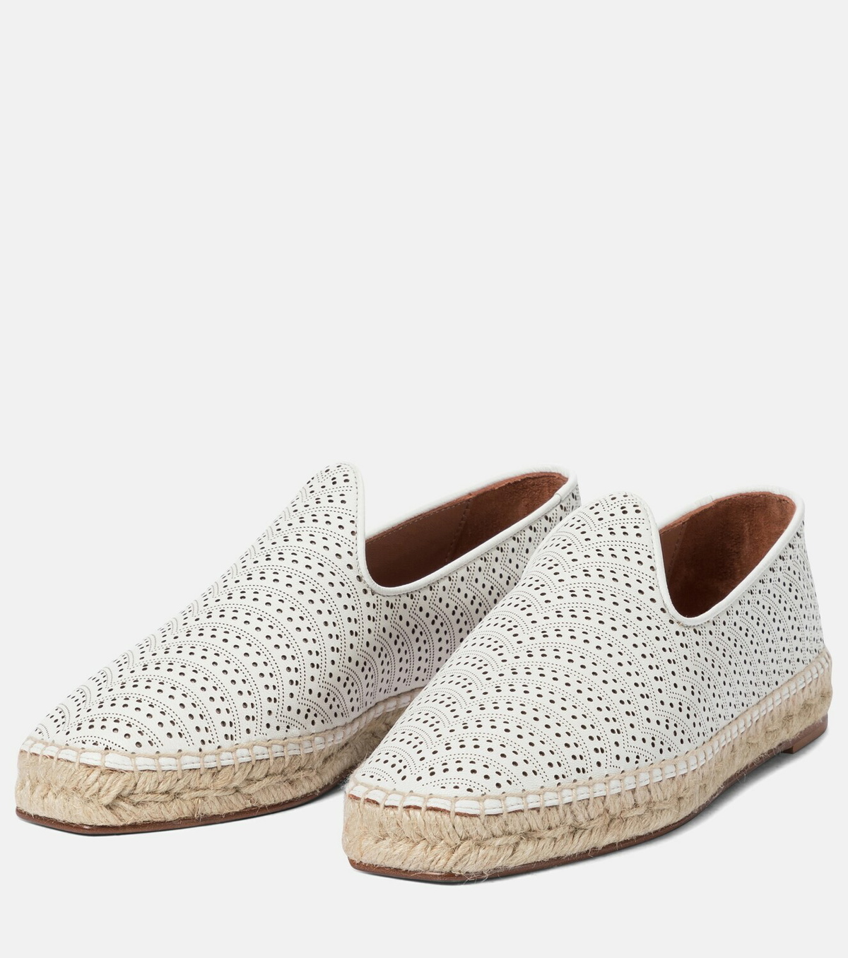 Alaïa Laser-cut leather espadrilles