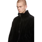 Sulvam Black Faux-Fur Jacket