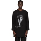 Yohji Yamamoto Black Kill Me Print Big Long Sleeve T-Shirt