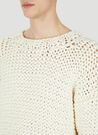 Open Knit Sweater in Cream