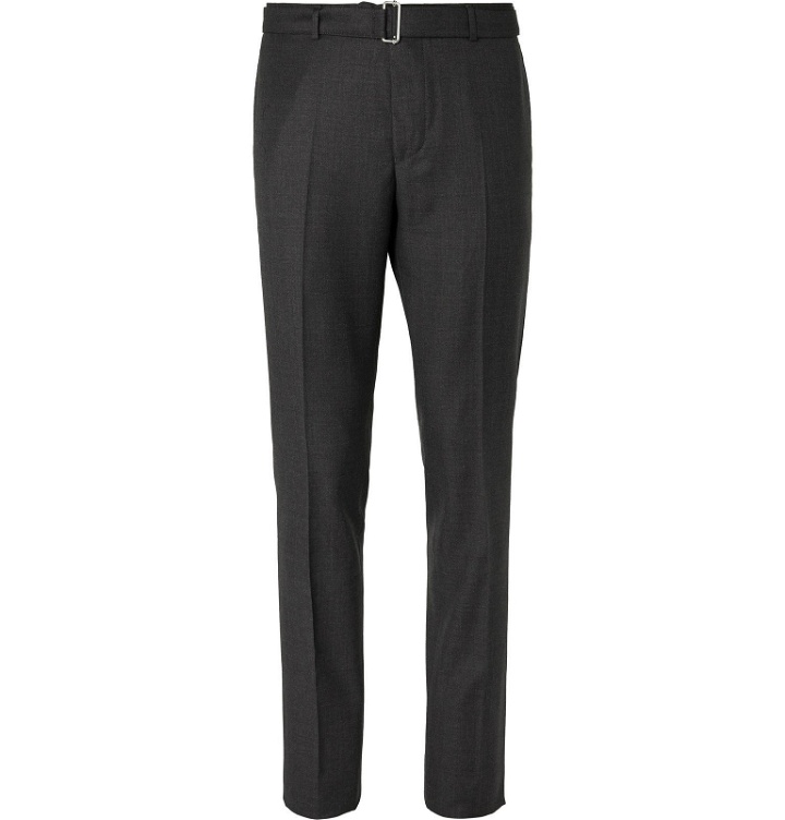 Photo: Officine Generale - Charcoal Slim-Fit Wool Suit Trousers - Gray