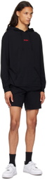 Hugo Black Printed Logo Shorts